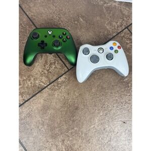 Lot Of 2 Xbox Controller PowerA Enhanced Wired for Xbox One & Wireless Xbox 360
